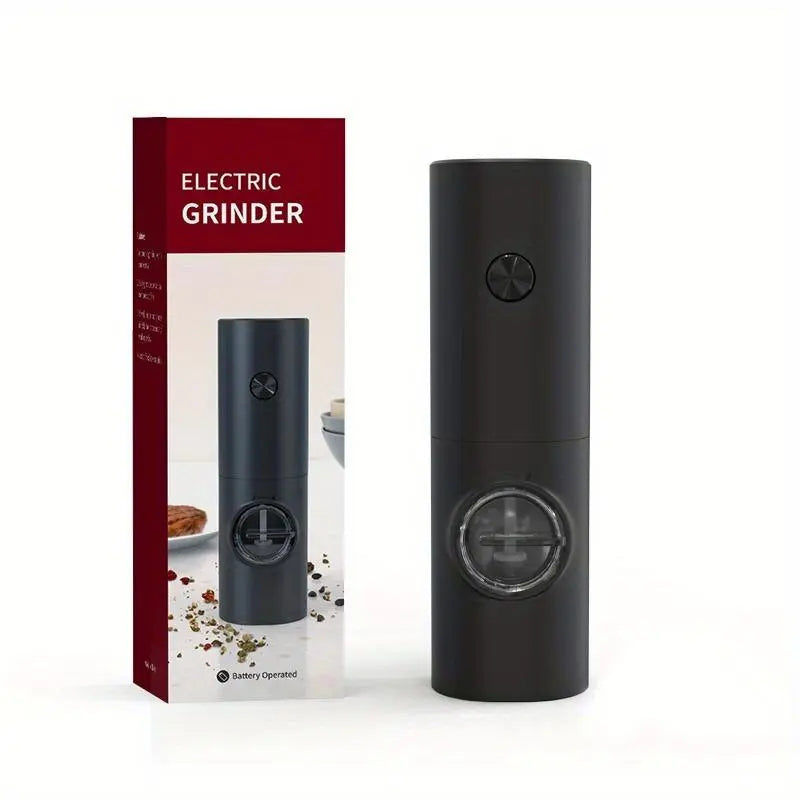 Electric Salt and Pepper Seasoning Grinder Set, 1- or 2-Count Battery-Powered Adjustable Grinder with LED Light, Base & Brush, Kitchen Gadget Gift, Kitchenware, Batteries Not Included #GLOBAL PICKS
