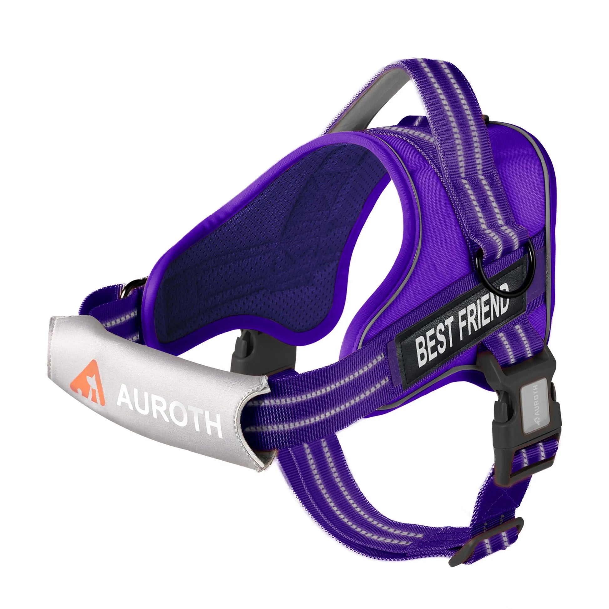 【#Summersale】Auroth No Pull Dog Harness Straps, Safety Harnesses for Dogs – Soft Padded Service Vest, Reflective, Adjustable, Easy on & off – Ideal for Walking & Training, Fits Small, Medium & Large Dogs
