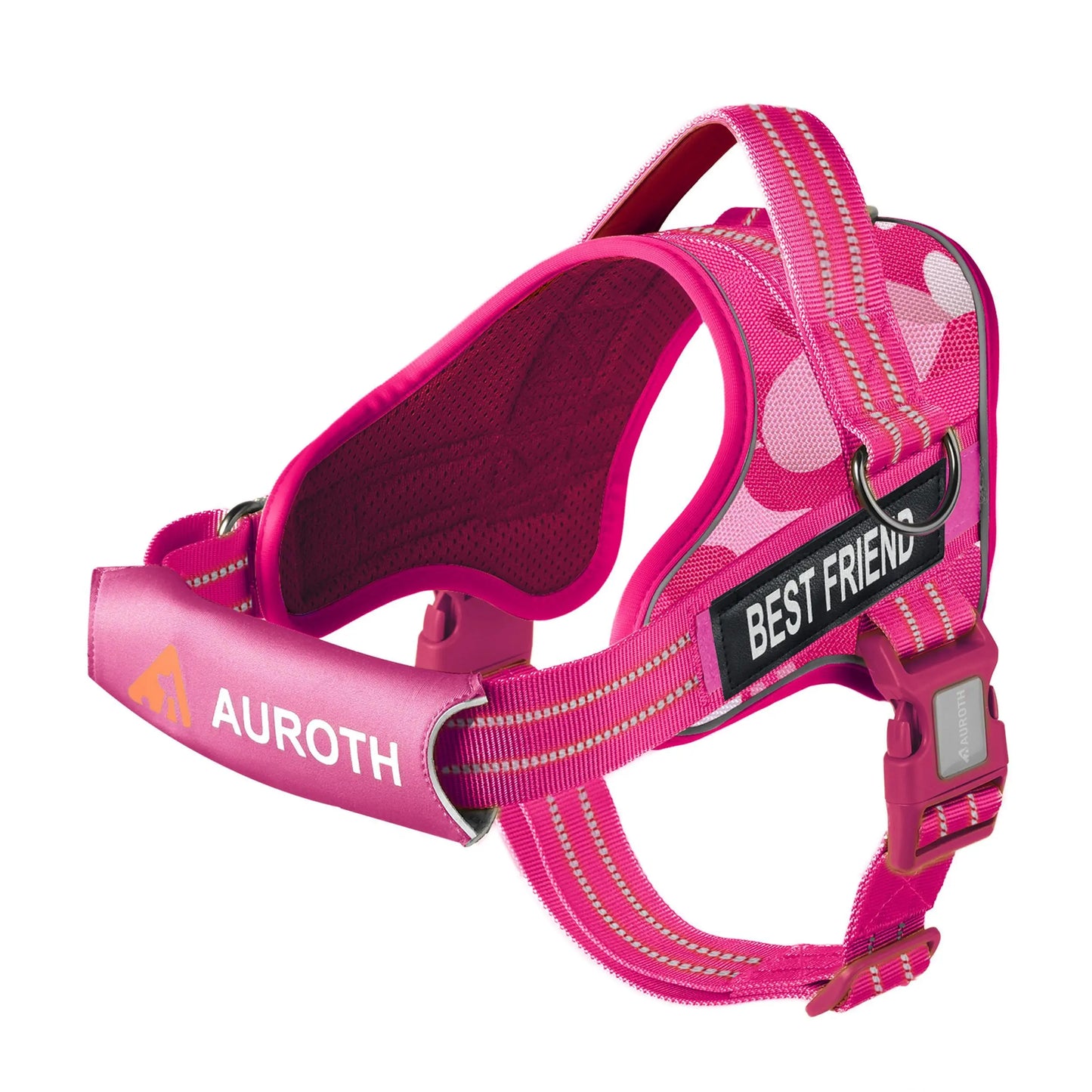 【#Summersale】Auroth No Pull Dog Harness Straps, Safety Harnesses for Dogs – Soft Padded Service Vest, Reflective, Adjustable, Easy on & off – Ideal for Walking & Training, Fits Small, Medium & Large Dogs