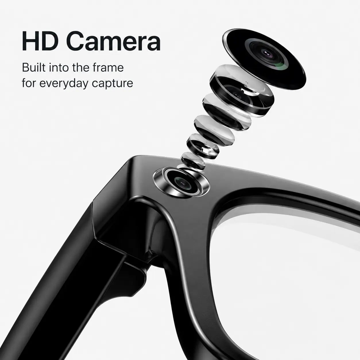 Y-AI Smart Glasses with Translation, 8MP Camera, Real-Time Recording, Wireless Calling and Voice Assistant