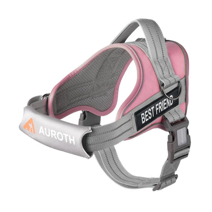 【#Summersale】Auroth No Pull Dog Harness Straps, Safety Harnesses for Dogs – Soft Padded Service Vest, Reflective, Adjustable, Easy on & off – Ideal for Walking & Training, Fits Small, Medium & Large Dogs
