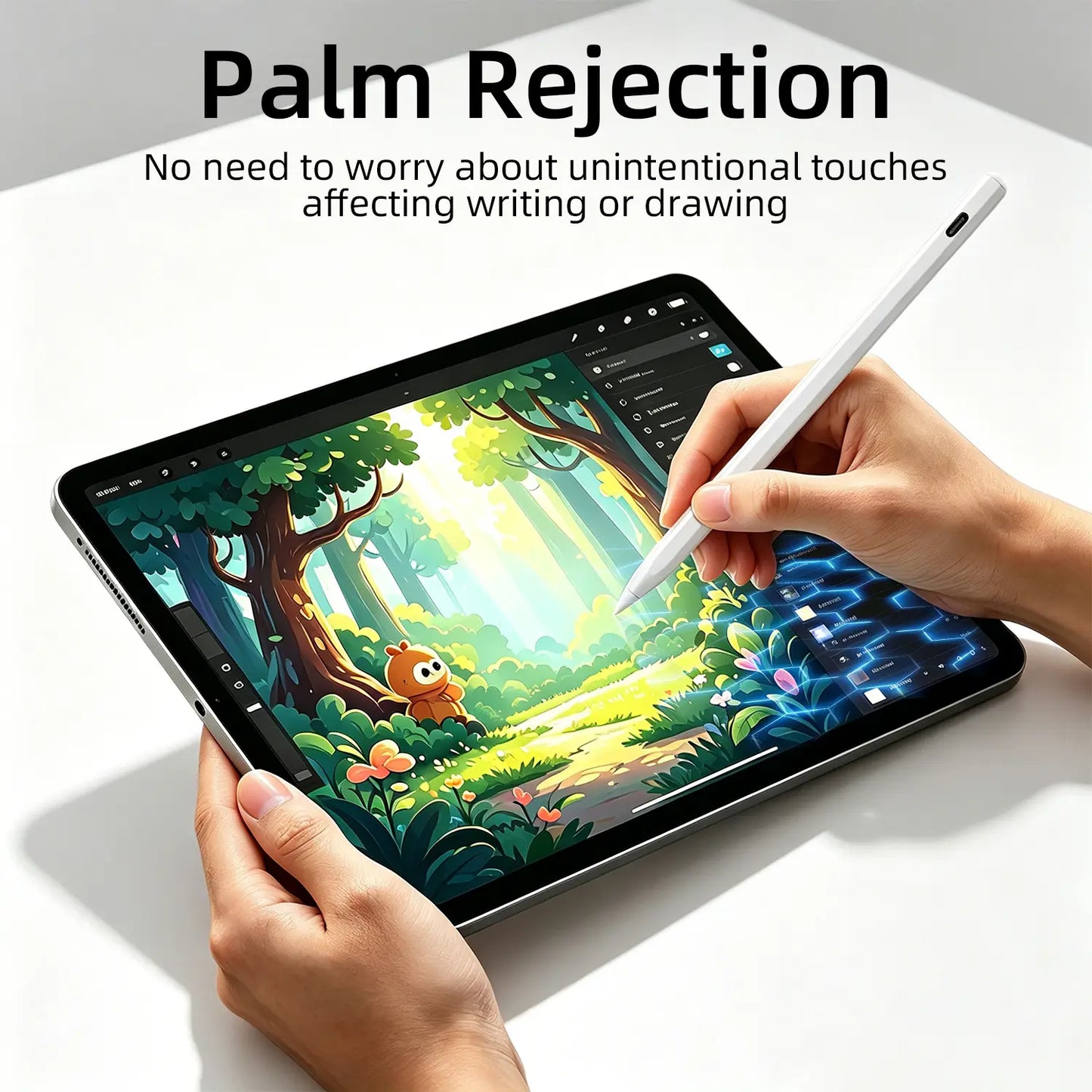 Pen for iPad (2018-2026) - High Precision, Tilt Sensitivity, Palm Rejection, Fast Charging, Magnetic Design for Note-Taking and Drawing on iPad 6-11/Air/Pro/Mini