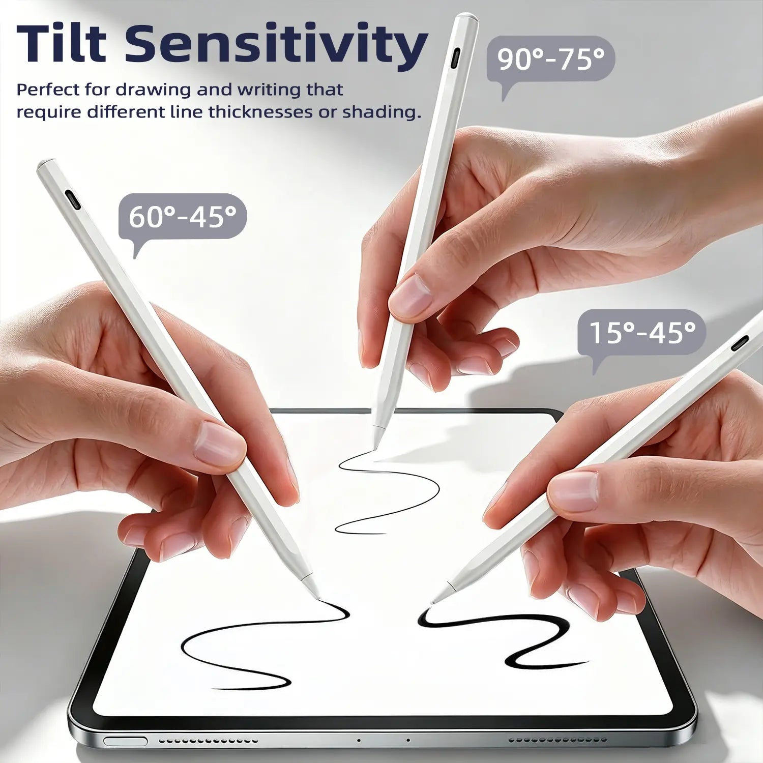 Pen for iPad (2018-2026) - High Precision, Tilt Sensitivity, Palm Rejection, Fast Charging, Magnetic Design for Note-Taking and Drawing on iPad 6-11/Air/Pro/Mini