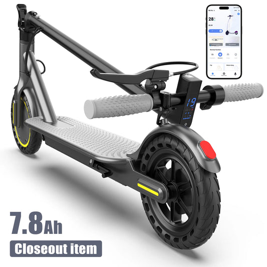 Electric Scooter - 350W Motor, 36V Battery, 19Mph Max Speed, 4-Speed, 12-15 Mi Range, App-Controlled, Dual ABS Brakes, Portable Foldable, Fitness for Everyone, Ideal Gift for Family & Friends