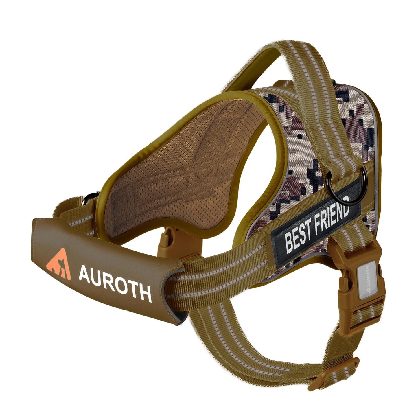 【#Summersale】Auroth No Pull Dog Harness Straps, Safety Harnesses for Dogs – Soft Padded Service Vest, Reflective, Adjustable, Easy on & off – Ideal for Walking & Training, Fits Small, Medium & Large Dogs