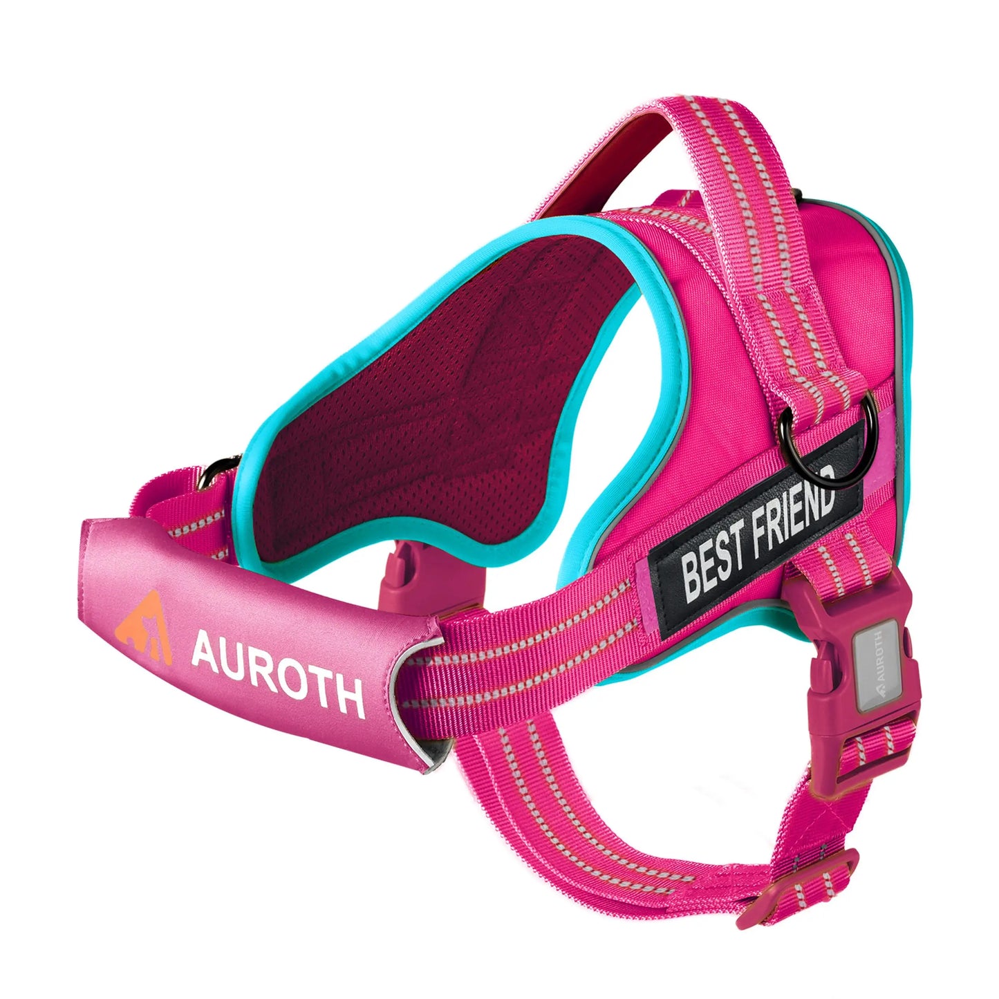 【#Summersale】Auroth No Pull Dog Harness Straps, Safety Harnesses for Dogs – Soft Padded Service Vest, Reflective, Adjustable, Easy on & off – Ideal for Walking & Training, Fits Small, Medium & Large Dogs