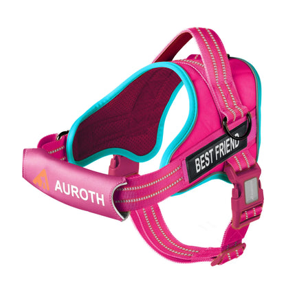 【#Summersale】Auroth No Pull Dog Harness Straps, Safety Harnesses for Dogs – Soft Padded Service Vest, Reflective, Adjustable, Easy on & off – Ideal for Walking & Training, Fits Small, Medium & Large Dogs