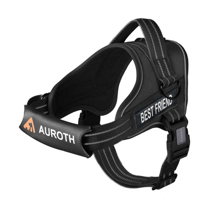 【#Summersale】Auroth No Pull Dog Harness Straps, Safety Harnesses for Dogs – Soft Padded Service Vest, Reflective, Adjustable, Easy on & off – Ideal for Walking & Training, Fits Small, Medium & Large Dogs