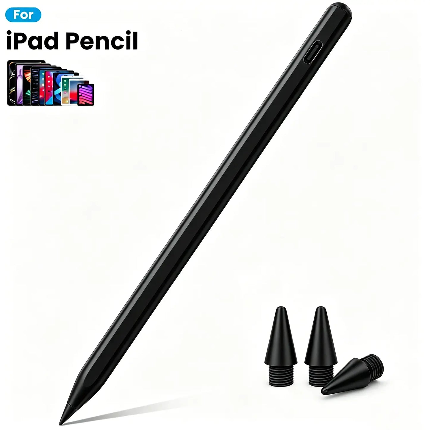 Pen for iPad (2018-2026) - High Precision, Tilt Sensitivity, Palm Rejection, Fast Charging, Magnetic Design for Note-Taking and Drawing on iPad 6-11/Air/Pro/Mini