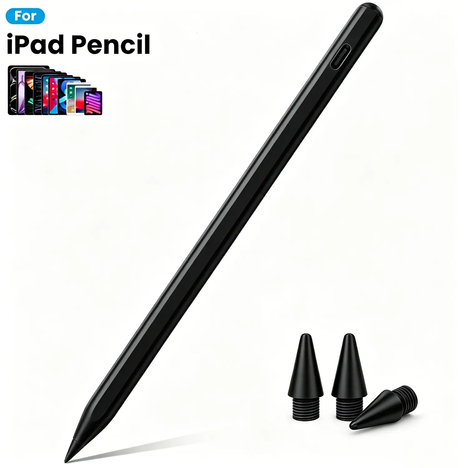Pen for iPad (2018-2026) - High Precision, Tilt Sensitivity, Palm Rejection, Fast Charging, Magnetic Design for Note-Taking and Drawing on iPad 6-11/Air/Pro/Mini