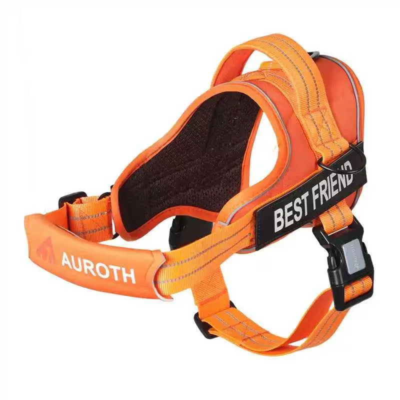 【#Summersale】Auroth No Pull Dog Harness Straps, Safety Harnesses for Dogs – Soft Padded Service Vest, Reflective, Adjustable, Easy on & off – Ideal for Walking & Training, Fits Small, Medium & Large Dogs
