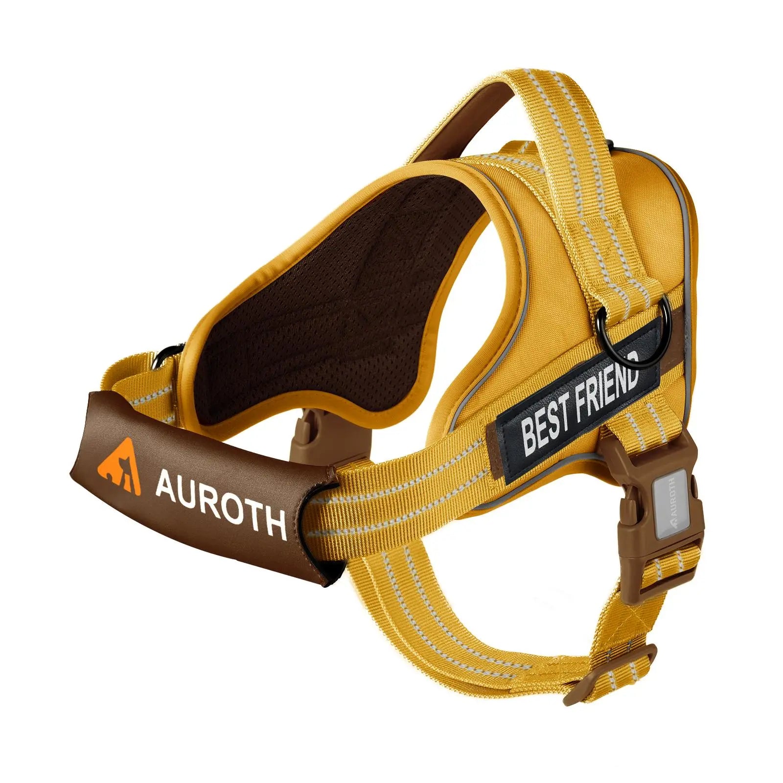 【#Summersale】Auroth No Pull Dog Harness Straps, Safety Harnesses for Dogs – Soft Padded Service Vest, Reflective, Adjustable, Easy on & off – Ideal for Walking & Training, Fits Small, Medium & Large Dogs
