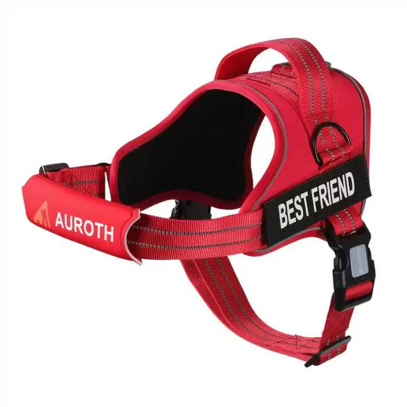 【#Summersale】Auroth No Pull Dog Harness Straps, Safety Harnesses for Dogs – Soft Padded Service Vest, Reflective, Adjustable, Easy on & off – Ideal for Walking & Training, Fits Small, Medium & Large Dogs